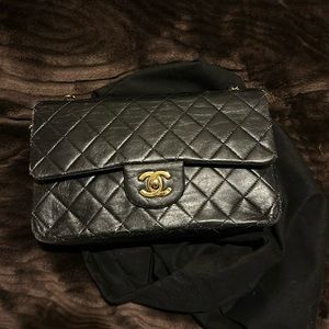 vintage small Chanel double flap bag